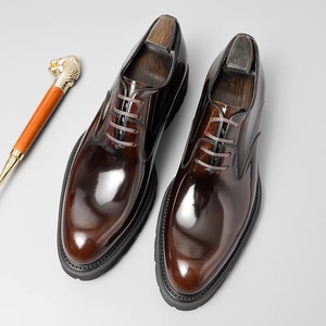 Chaussures en cuir véritable de style professionnel de haute qualité pour hommes - Chaussures de bureau et de carrière d'automne Antidérapantes légères et respirantes - Product Image 4
