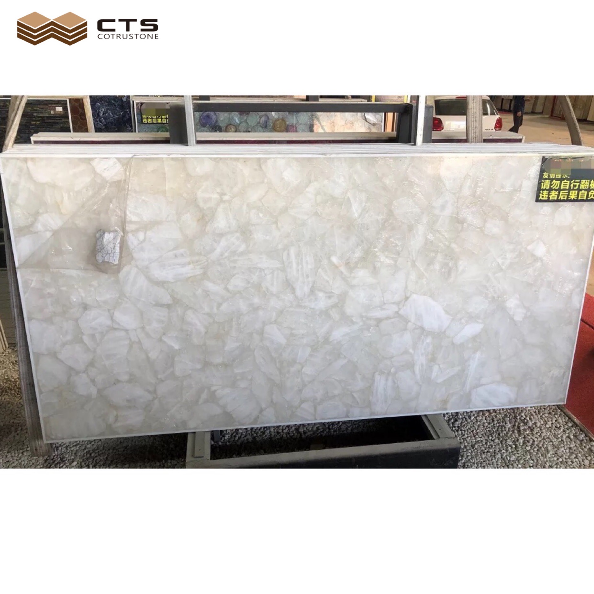 Natural Quartize Slab White Light Through Slabs Interior Dining Table Marble Luxury Extend Agate Gemstone Tile