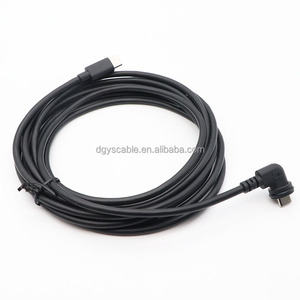 Câble étanche d'extérieur de type C mâle à type C mâle à angle droit, fabriqué en matériau TPE résistant au froid, noir, 3 m, PD60W - Product Image 4