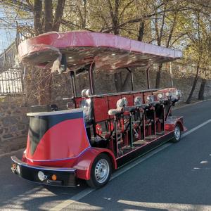 Vélo de fête tandem électrique à assistance au pédalage, freins à disque hydrauliques, capacité de charge de 5000 kg, cadre en acier, roues en aluminium, siège réglable - Product Image 1