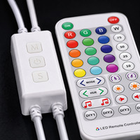 Controlador LED PWM SP613E con Control por Aplicación, Atenuador de Tiras RGB DC5-24V, Control Remoto IR de 600 Puntos, Alcance de 30M, Sincronización con Música, 2A/CH, 6A, 20 Preajustes