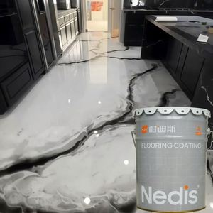 High-Performance Epoxy Resin Floor <b>Paint</b> Easy Application Liquid with Inclusive Brush and Primer for All Categories of Floors - Product Image 1