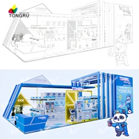 Mini borne de jeu d'arcade pour exposition, machine à grue bleue, distributeur de petites poupées, machine à grue à griffes pour l'industrie du divertissement