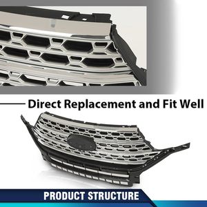 กระจังหน้ากระจังหน้าแต่งกระจังหน้ารถยนต์สินค้ามาใหม่สำหรับ <span class=keywords><strong>Ford</strong></span> <span class=keywords><strong>Explorer</strong></span> <span class=keywords><strong>2021</strong></span> <span class=keywords><strong>2022</strong></span> - Product Image 5