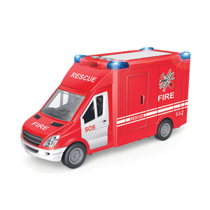 Voiture de police, <span class=keywords><strong>camion</strong></span> de pompiers, ambulance, jouet en plastique électrique, véhicule miniature multifonctionnel 1:14, jouet pour enfant - Product Image 3
