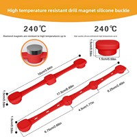 Support magnétique pour friteuse à air chaud en stock – Clip en gel de silicone résistant aux hautes températures pour friteuses à air