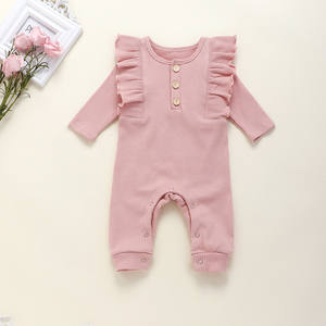 Ropa de Bebé en Oferta 2021, Mamelucos de Manga Larga para Otoño, Mameluco de Algodón 100% Acanalado, Mono para Bebés, Mamelucos para Niñas - Product Image 2