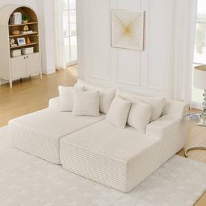 كرسي أريكة أرضي عصري لشخصين قابل للطي للشقق، تصميم بسيط - Product Image 2