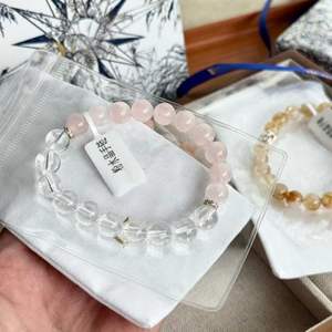 Healing Crystal Beaded <b>Bracelet</b> <b>Clear</b> <b>Quartz</b> Accent Minimalist Gemstone Jewelry Crystal <b>Bracelet</b> Set Gifts for Her Daily Wear - Product Image 1