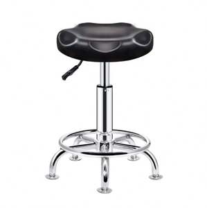 Tabouret de bar de beauté en cuir synthétique Chaise de manucure et de barbier durable avec ascenseur rotatif et roues Vente en gros en usine - Product Image 6