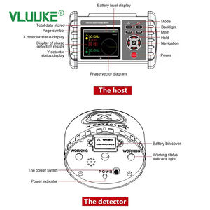 VLUUKE ES2080 Testador de Medição de Fase Totalmente Automático de Alta Eficiência com Proteção IP67, Precisão de 0,2, Garantia de 1 Ano - Product Image 4
