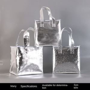 Sac isotherme en tissu non tissé imperméable et écologique en aluminium, grande capacité, sac à emporter pour thé au lait glacé, sacs de cuisson - Product Image 3