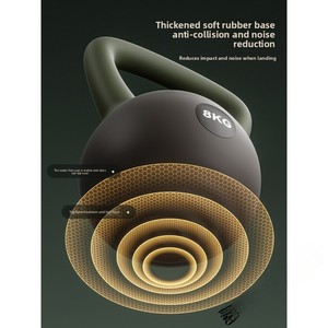 Equipo de Fitness profesional para el hogar 3-12kg PVC Kettlebell mancuerna <span class=keywords><strong>suave</strong></span> Squat Swing entrenamiento para hombres mujeres pesas libres enfocadas - Product Image 4