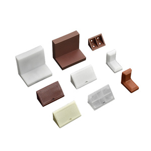 Soportes de esquina de plástico Xinshengfa con cubiertas, accesorios de muebles engrosados para soporte de estantes, blanco, marrón, beige, transparente - Product Image 2