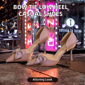 Zapatos de Tacón Alto Casuales de Moda con Lazo Sexy, Hebilla de un Solo Orificio, Ligeros, de EVA, Estilo Nuevo - Product Image 2