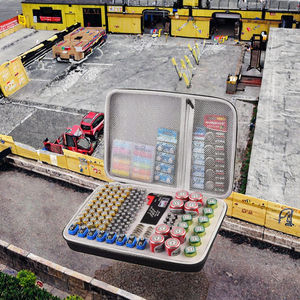 Estuche Rígido Portátil de Material EVA Moldeado con Cierre de Poliéster y Espuma para Organizador de Baterías, Color Negro - Solo Estuche - Product Image 2