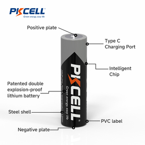 PKCELL Custom <strong>AA</strong> 1.5V 3600mAh 1200-Times USB-C <strong>Rechargeable</strong> Lithium-Ion <strong>Battery</strong> for Laptop Gaming Thermometer Mobile Phone - Product Image 5