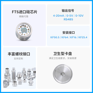 Suzhou PCM300KF Pressure <b>Transmitter</b> 0-100kPa Clamp Type 4-20mA Diffused Silicon Sensor - Product Image 2