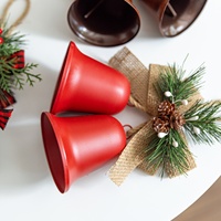 Décoration de Noël en tissu, carillon éolien, style vintage européen-américain, avec nœuds, pommes de pin, baies rouges, aiguilles vertes, design ouvert, arbre