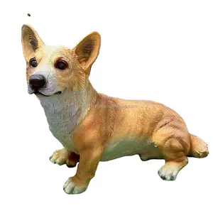 Realista cão grande resina estátua estatueta vida tamanho estátua Animal