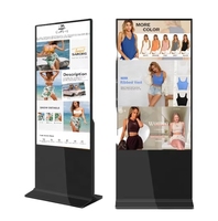 Affichage numérique LCD à écran tactile sur pied, kiosque intérieur, prix bas, 65, 75, 86, 100 pouces