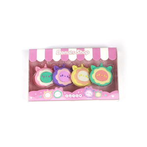 Soododo Werbe-Kawaii Umweltfreundliches Angepasstes Schul-Bleistift-Radiergummi-Set Langlebige Donut-Form Radiergummis für Kinder - Product Image 1
