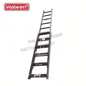 9.6m <strong>Black</strong> Attic Escape Aluminum Telescopic Step <strong>Ladder</strong> with Hook - Product Image 2