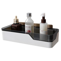 Étagère murale moderne minimaliste en plastique sans perçage pour rangement de salle de bain et de cuisine
