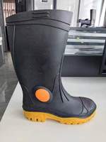 Bottes de sécurité en PVC en gros, bottes de pluie avec embout en acier pour les travailleurs