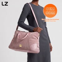 Sac à main professionnel en cuir suédé LZ pour femme, grande capacité, 15,6 pouces, sac fourre-tout de travail, sac à bandoulière d'usine