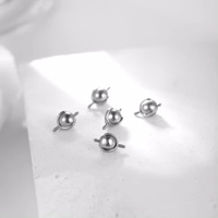 Boule de Filetage Interne en Titane G23 Barbell Industriel pour Piercing d'Oreille Helix Tragus Stud Cartilage, Remplacement de Bijoux, 1 Pièce