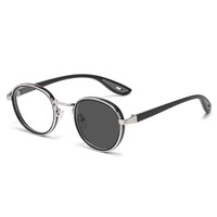 Lunettes optiques rondes photochromiques TR90 anti-lumière bleue à changement de couleur pour myopie