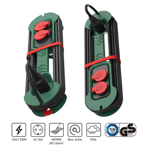 UE impermeable IP44 Power Strip 2 polos al aire libre impermeable enchufe toma de corriente con <span class=keywords><strong>cable</strong></span> de extensión y cubierta impermeable - Product Image 3