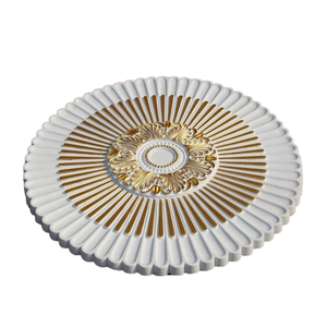 Grand médaillon de <span class=keywords><strong>plafond</strong></span> doré moderne Rosette décorative en polyuréthane pour villa hôtel Application de rose de <span class=keywords><strong>plafond</strong></span> en PU - Product Image 2