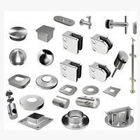 Accessoires de rampe d'escalier en acier inoxydable 304 316 : embouts de tuyau, serre-verre, balustrade, accroches de main courante pour escalier et balcon
