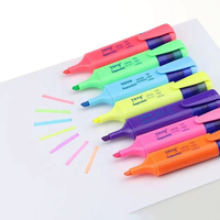 Surligneurs multicolores pastel, marqueurs pour étudiants, pointe plate, non effaçables, taille normale, utilisation promotionnelle, surlignage essentiel