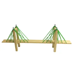 Cable-stayed Bridge Model Kids Technology DIY Wooden Toys Game Construction Kit Homeschool Learning Educational Toy for Children