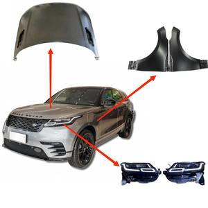 Kit carrosserie en acier OEM pour Range Rover Velar avec nouveaux phares, ailes, aérations de capot et clips inclus – État : Neuf - Product Image 1