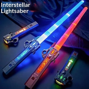 Épée laser rétractable lumineuse 2-en-1, 24 couleurs, jouet pour enfants, unisexe, en plastique, 8-13 ans, pour le marché international - Product Image 1