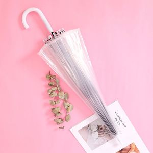 Sombrillas Transparentes Rectas de Buena Calidad, Sombrilla de PVC de 16K para Exteriores - Product Image 6