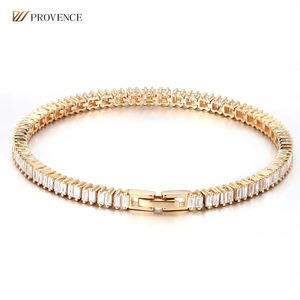 Tasarımcı baget CVD elmas bilezik katı 18K sarı altın IGI belgelendirme Lab yetiştirilen elmas düğün partileri kadınlar için hediye - Product Image 1