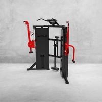 Station de musculation multifonctionnelle compacte avec croisement de câbles, rack de puissance polyvalent et machine complète