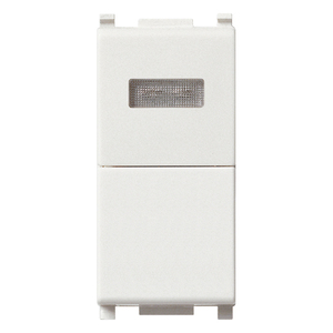 Push <b>Button</b> Switch 1P 10A White Indicator Light 4.1x2.8x5.3cm - Product Image 1