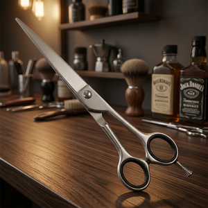 Ciseaux de coiffure professionnels en acier inoxydable à haute teneur en carbone, lame affûtée, manche long, pour droitiers, ciseaux à effiler les cheveux - Product Image 5