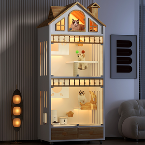 บ้านสัตว์เลี้ยงในร่มแบบมีระบายอากาศพร้อมกระบะทรายในตัวสำหรับขายส่ง - Product Image 4