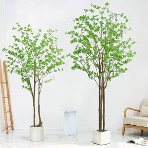Planta Artificial de Estilo Nórdico Grande, Adorno Japonés de Campana Colgante, Árbol Artificial para Interiores, Sala de Estar, Suelo de Madera, Caballo <span class=keywords><strong>Borracho</strong></span> - Product Image 2