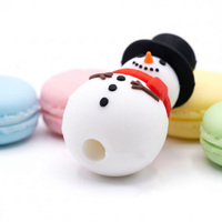 Perles en silicone 3D de Noël, série maison en pain d'épices, perles en silicone de dessin animé pour stylos à perles, accessoires de bijoux DIY