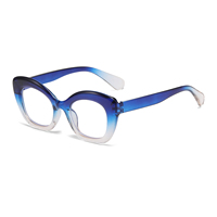 Gafas de lectura de ojo de gato con montura completa para mujer, con degradado y estampado de leopardo, ligeras, cómodas, a la moda, para presbicia, venta al por mayor