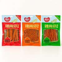 Latiao Lashangni 3 formes Xiqi, snack gluten blé sucré épicé sésame sachet transparent importateurs supermarchés