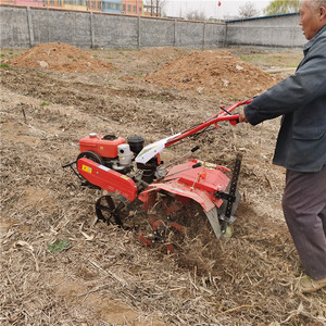 Multifunctional Gasoline Power Tiller Farm <b>Cultivator</b> Red 4 Wheel Drive For Crop Planting Tilling Weeding - Product Image 2